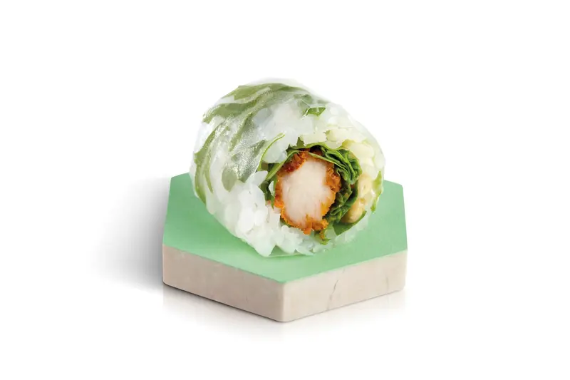 fresh roll green chicken